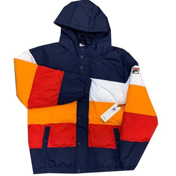 fila orange puffer jacket